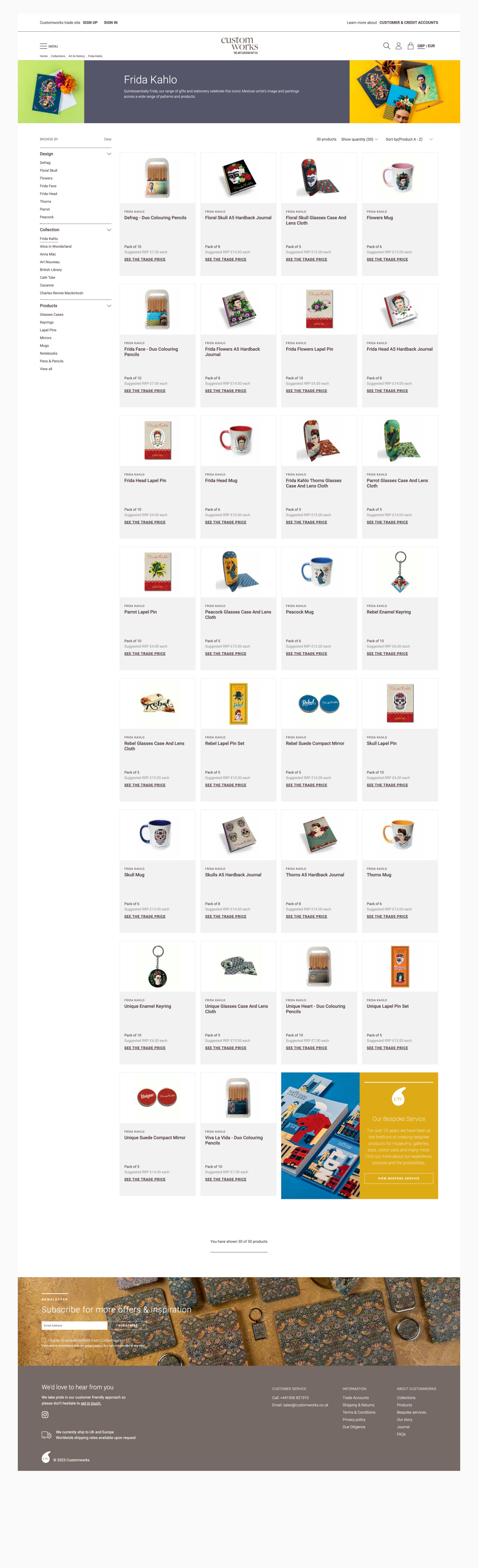 Frida Kahlo Artist page