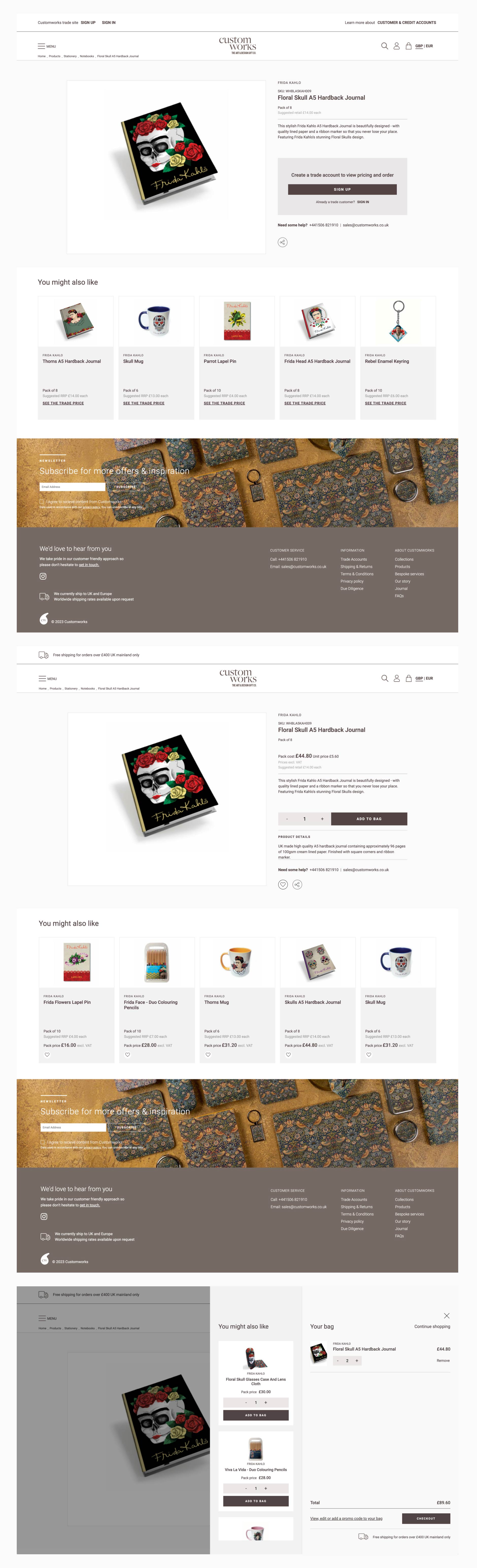 Frida Kahlo Product Page